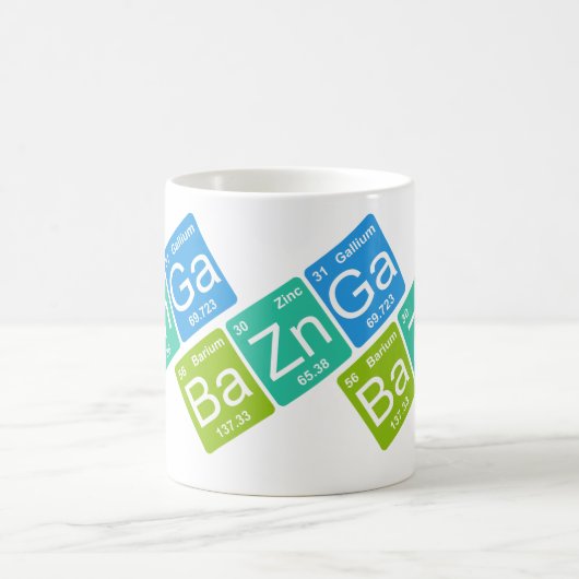Ba-Zn GA! Periodische Tabellenelement-Tasse Kaffeetasse (Mittel)