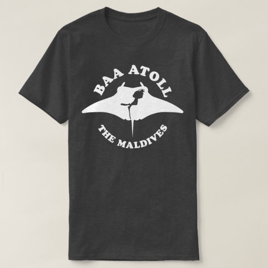 Baa Atoll Die Malediven Tauchen mit Manta Ray T-Shirt (Design vorne)