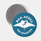 Baa Atoll Scuba Diving Magnet (Vorderseite/Rückseite)