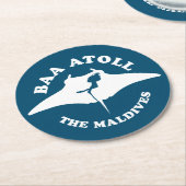 Baa Atoll Scuba Diving Runder Pappuntersetzer (Angewinkelt)