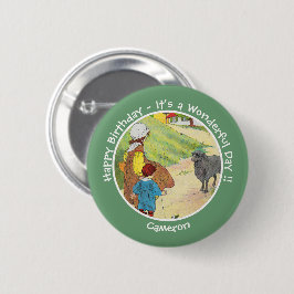 Baa, Baa, Black Sheep Geburtstagsparty Collection Button