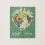 Baa, Baa, Black Sheep Geburtstagsparty Collection Puzzle<br><div class="desc">Kinderzimmer Rhyme Illustration von "The Real Mother Goose" von Blanche Fisher Wright (1916). Ein Bild, das nicht urheberrechtlich geschützt ist und öffentlich zugänglich ist. Dieses Bild wird aus einem hochauflösenden Bild gemacht, direkt aus der Originalquelle gescannt und bietet somit die höchste verfügbare Qualität. Baa, baa, schwarze Schafe, Hast du Wolle?...</div>