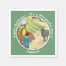 Baa, Baa, Black Sheep Geburtstagsparty Collection Serviette