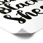 Baa Baa Black Sheep Glitzer Poster (Ecke)