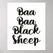 Baa Baa Black Sheep Glitzer Poster (Vorne)