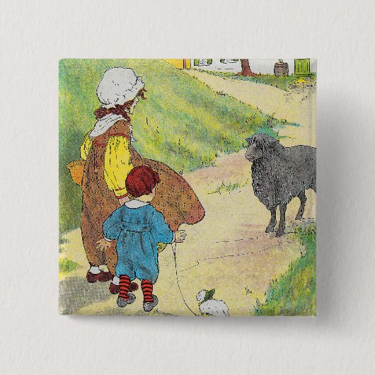 Baa, Baa, Black Sheep, Mother Gänse Kinderzimmer R Button (Vorderseite)