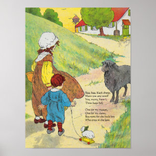 Baa, Baa, Black Sheep, Mother Gänse Kinderzimmer R Poster