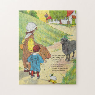 Baa, Baa, Black Sheep, Mother Gänse Kinderzimmer R Puzzle