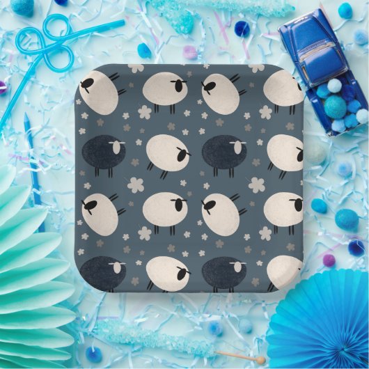 Baa Baa Black Sheep Pappteller (Party)