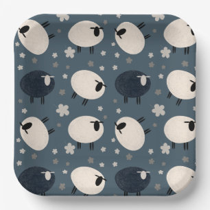 Baa Baa Black Sheep Pappteller