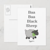 Baa Baa Black Sheep Postkarte (Vorne/Hinten)