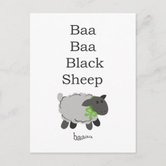 Baa Baa Black Sheep Postkarte