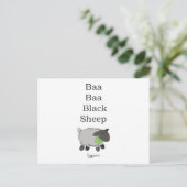 Baa Baa Black Sheep Postkarte (Stehend Vorderseite)