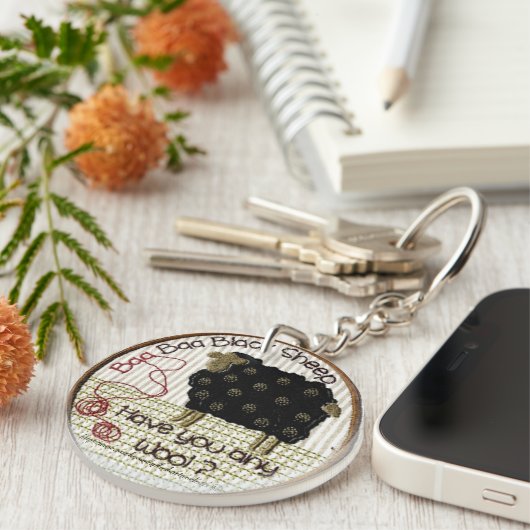 "Baa Baa Black Sheep" Schlüsselanhänger (Vorderseite rechts)