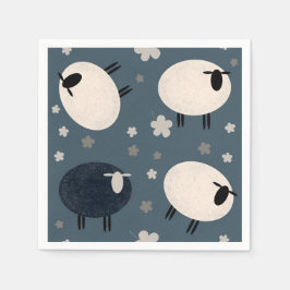 Baa Baa Black Sheep Serviette