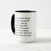 Baa Baa Black Sheep Tasse (Vorderseite Links)