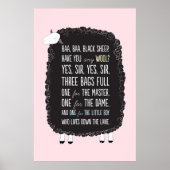 Baa Baa Black Ship Kinderzimmer Rhyme Poster (Vorne)