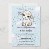 Baa-baa Kleine Lamm-Stars Babydusche Einladung (Vorderseite)