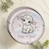 Baa-baa Kleine Lamm-Stars Babydusche Pappteller