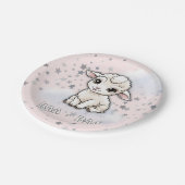 Baa-baa Kleine Lamm-Stars Babydusche Pappteller (Schrägansicht)