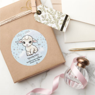 Baa-baa Kleine Lamm-Stars Babydusche Runder Aufkleber