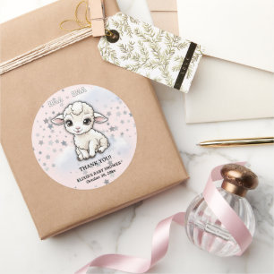 Baa-baa Kleine Lamm-Stars Babydusche Runder Aufkleber