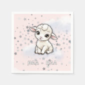 Baa-baa Kleine Lamm-Stars Babydusche Serviette (Vorderseite)