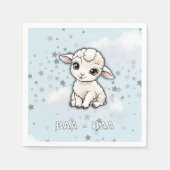 Baa-baa Kleine Lamm-Stars Babydusche Serviette (Vorderseite)