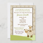 Baa-Baa-Schafs-Baby-Dusche lädt zur neutralen Einladung (Vorderseite)