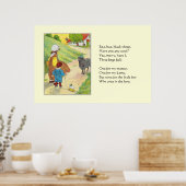 Baa, baa, schwarze Schafe, Hast du Wolle? Poster (Küche)