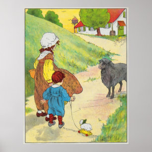 Baa, baa, schwarze Schafe, Hast du Wolle? Poster
