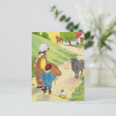 Baa, baa, schwarze Schafe, Hast du Wolle? Postkarte (Stehend Vorderseite)