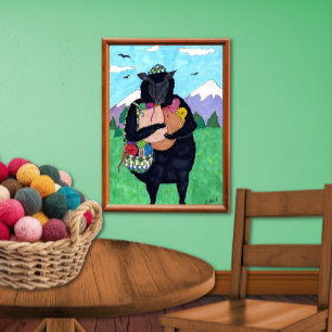 Baa Baa Schwarzes Schaf Volkskunst Poster