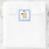 Baa Baa Sheep Blue Lamb Square Umschlag Aufkleber (Tasche)