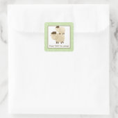 Baa Baa Sheep Lamb Square Umschlag Aufkleber 20 (Tasche)