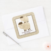 Baa Baa Sheep Neutral SQUARE Gefälligkeitsaufklebe Quadratischer Aufkleber (Umschlag)