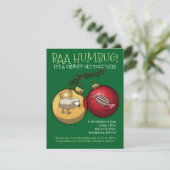 Baa Humbug Baubles Christmas Sheep & Candy Cartoon Einladung (Stehend Vorderseite)