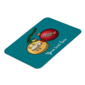 Baa Humbug Baubles Christmas Sheep & Candy Cartoon Magnet (Linke Seite)