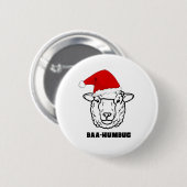 Baa-Humbug Christmas-Sheep Funny Niedlicher Bauer Button (Vorne & Hinten)