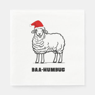 Baa-Humbug Christmas-Sheep Funny Niedlicher Bauer  Serviette