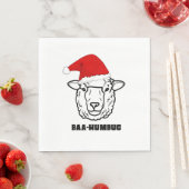 Baa-Humbug Christmas-Sheep Funny Niedlicher Bauer Serviette (Beispiel)
