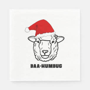 Baa-Humbug Christmas-Sheep Funny Niedlicher Bauer  Serviette