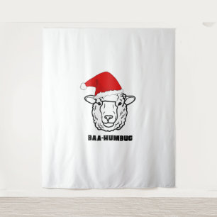 Baa-Humbug Christmas-Sheep Funny Niedlicher Bauer  Wandteppich