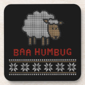 Baa Humbug Christmas Sheep Getränkeuntersetzer (Vorderseite)