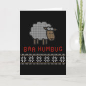 Baa Humbug Christmas Sheep Karte (Vorderseite)