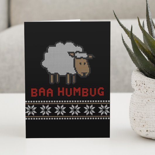 Baa Humbug Christmas Sheep Karte