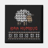 Baa Humbug Christmas Sheep Magnet (Vorne)