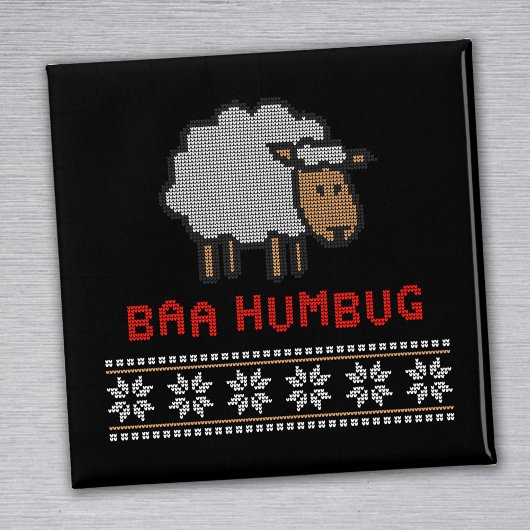 Baa Humbug Christmas Sheep Magnet