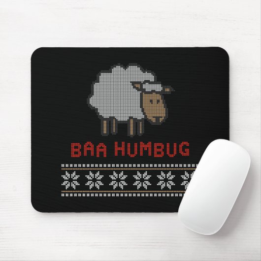 Baa Humbug Christmas Sheep Mousepad (Mit Mouse)