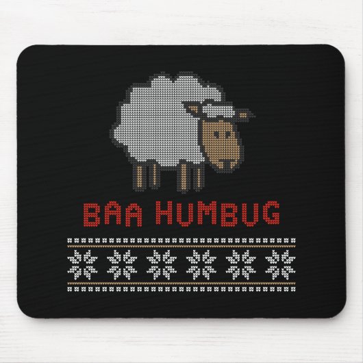 Baa Humbug Christmas Sheep Mousepad (Vorne)